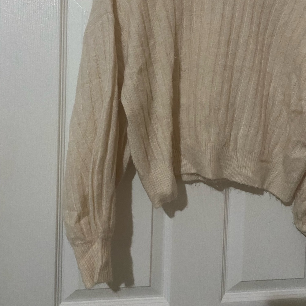 Sophie Rue Cream Ribbed Sweater - Picture 3 of 4